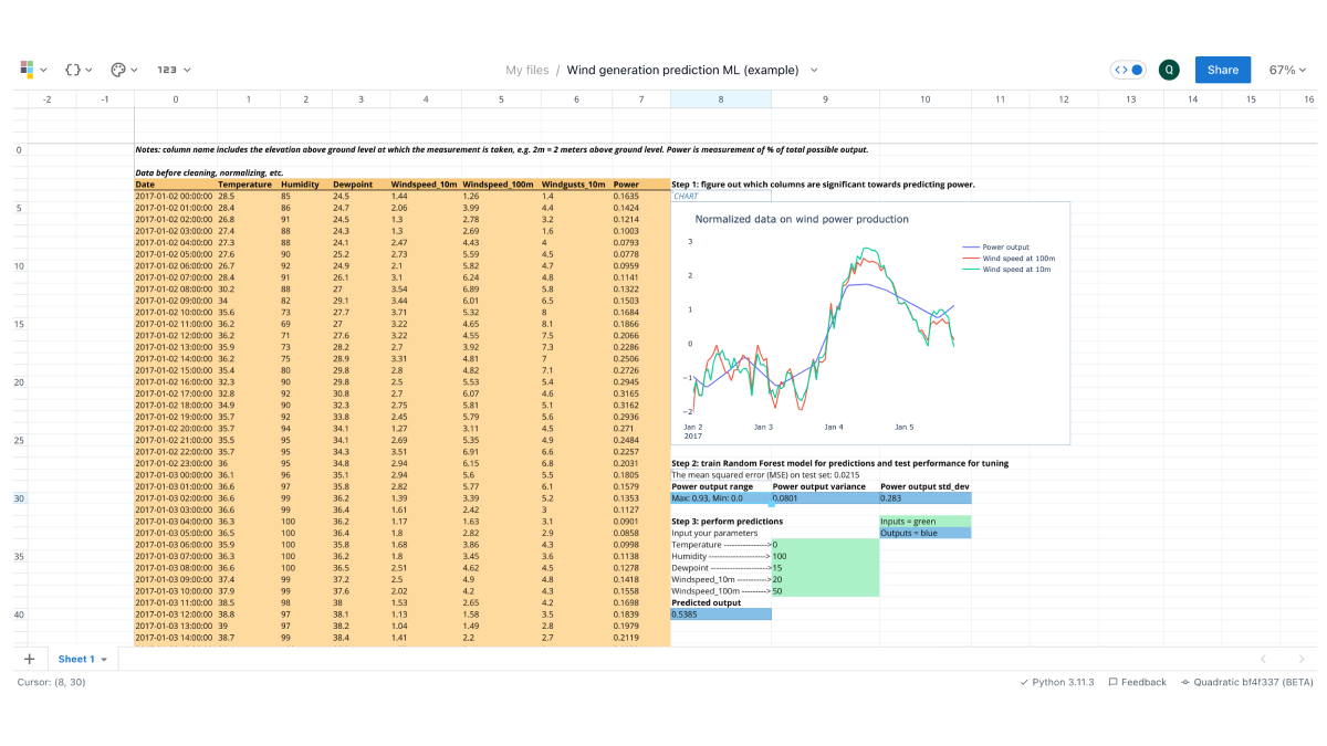 Cover art for the blog post: Machine learning in your spreadsheet